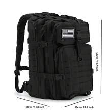 50L Large Tactical Backpack For Men | Outdoor MOLLE 3-Day Survival Backpack | Camping Gear Backpack | Hiking Backpack - Black - View 7
