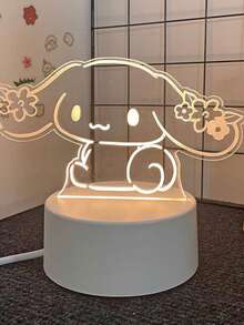 Lámpara de escritorio USB de acrílico 3D Sanrio - Serie Retro, Decoración de escritorio, Luz cálida interface USB, Luz nocturna cálida para habitación y dormitorio, Adecuado para hogar, vacaciones, cumpleaños, sin batería requerida - incluye cables