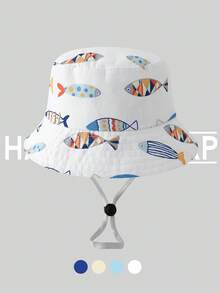 Kids Sunscreen Hat Anti-UV Sun Ion Cap For Boys Girls Babies, Thin Style Sunshade Bucket Hat, Summer