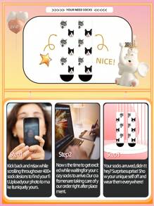 1 Pair Custom Face Socks, Custom Photo Sock, Custom Printed Socks, Personalized Funny Face Socks, Custom Picture Socks, Put Any Face On The Socks, Anniversary Gift, Valentine Gift, Birthday Gift, Wedding Gift, Mother's Day Gift, Father's Day Gift