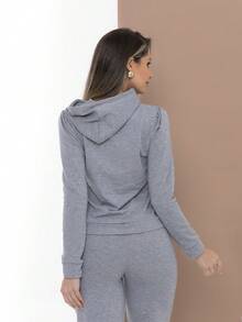 Casual Sweatshirt Set Of Blouse And Pants C3111 - 灰色 - View 8