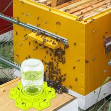 1pc Chick Waterer - Suitable For Raising Young Poultry, Honeycomb Waterer, Honey Feeding, Honeycomb Feeder, Beekeeping Equipment, No Power Or Battery Required, Ideal For Apiary Care, Wide Feeding Area, Fits Mason Jars. A Perfect Gift For Beekeepers, Efficient Insect Hydration System, Beekeeping Supplies - Multicolor - View 3