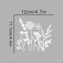 野花图案汽车贴纸 - 防水植物图案，适用于车窗、笔记本电脑、行李箱、汽车装饰 - 表面光滑，粘性好 - 均碼 - 查看 2