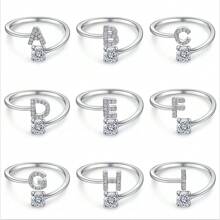 1pc Minimalista Bonito Moda Nicho 26 Letras Design Anel Para Mulheres, Adequado Para Uso Diário No Dedo Indicador