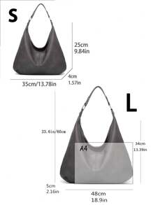 Bolso de mano retro para mujer, nueva moda, gran capacidad, bolso de hombro y de mano, bolso suave para llevar debajo del brazo, de uso versátil.