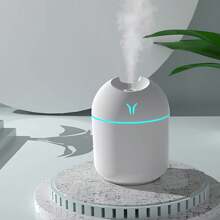 2025 Colorful Cool Mini Humidifier - For Home, Office, Bathroom Spa Or Bedroom, Car, USB Personal Desktop Humidifier, Car Delivers Cool Ultrasonic Water Mist, Easter Day Gift, Aromatherapy Tablets 5pcs (White, Blue)