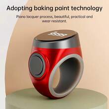 Smart Tasbih Tally Counter Digital Electronic Finger Ring Tally Counter Muslims Tasbeeh 3 Colour Zikr Ring Prayer Time Vibration Reminder Smart Praise Ring - Red - View 7