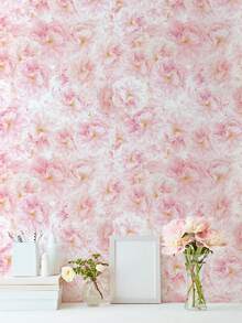 1 Roll/45CM * 100CM Watercolor Pink Floral Wallpaper Suitable For Home Decoration, Kitchen Cabinets, Tables And Chairs, Room Backgrounds, Home Renovation, DIY, Waterproof, Stain Resistant, Easy To Clean, Self-Adhesive, Peel And Paste Wallpaper Wall Stickers Room Decor Wall Decor Bedroom Decor Bathroom Decor Room Decor Home Decor Living Room Wall Paper Wall Papers Kitchen Decor Room Decoration Stuff Living Room Decor House Decor Wall Art Wallpapers - Multicolor - View 2