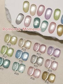 XEIJAYI XEJAYI 12-Color 15ml Cat Eye Gel Nail Polish Set,UV LED Soaking Nail Gel, Semi-Permanent, DIY Salon Quality Nail Art Gel For Spring And Summer - Multicolor - View 4