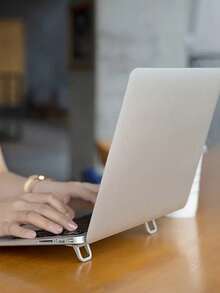 1个可折叠隐形笔记本电脑键盘支架 - 符合人体工学，纤薄便携，悬挂式通风散热，坚固防滑，适用于10-17英寸设备，美观的桌面节省空间配件