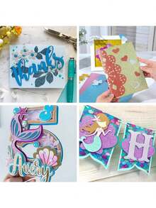 50pcs/30pcs/10pcs Self-Adhesive Glitter Card Paper, Shiny Adhesive Craft Paper, Suitable For Art Projects, Gift Packaging, Card Making, Collage - Multi-Color Optional,School Supplies,Back To School - Colorful Glitter Self-adhesive Card Stock - View 5