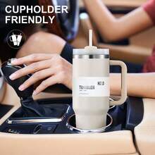 1pc, Compatible With Stanley Cup 40 Oz, 40 Oz H2.0 Tumbler With Handle And Straw, 40oz Double Wall Vacuum Insulated Stainless Steel Iced Coffee Water Cup With Straw And Lid, 40 Ounce Thermal Hot And Cold Drink Beverages Handy Flask Sport Water Bottle For Home, Office And Outdoor Activities Camping, Hiking, Driving, And Car Travel, 1200ml Premium Large Capacity Portable Reusable Metal Cup Travel Drinkware Coffee Mug For Men And Women, Keep Warm Or Cold, Perfect Christmas Gifts, Valentine's Day Gifts, Birthday Gifts, Trek Collection, Easy To Clean, Individually Box Package - 40 oz - 查看 6