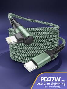 Type-C To Lightning Data Cable, Supports 27W Max Fast Charging, Compatible With IPhone 14/13/12/11 Pro Max; Nylon Braided USB Data Cable, Compatible With XS Max/XR/X/8/7/Plus/6S Plus, ; Compatible With IPhone 14 Pro Max, 14 Pro, 14 Plus, 13 Pro Max, 13 Pro, 13, 12 Pro, 12, 11, XS, XR, 8 Plus, 8, 7, 6, 5, SE; Compatible With  Charger; MFi Certified - 彩色 - 查看 15