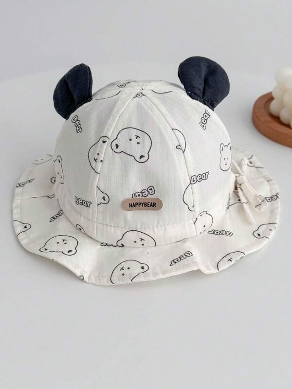 1 pieza Sombrero de sol para bebé, versión ligera para primavera y otoño, lindo gorro con sombra ajustable para bebés, sombrero de cubo para niños pequeños, adecuado para todas las estaciones