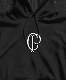 SWEATSHIRT COAT COLD SHIRT KANGAROO CORINTHIANS PAULISTA TIMÃO MEN'S WOMEN'S UNISEXX CORINTHIAN  LAUNCH - 黑與白 - 查看 4