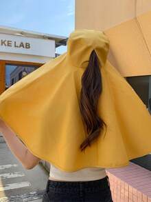 1pc Women's Multi-Color Curved Design Large Brim Round Buckle Fashionable Casual Street Beach Anti-Sun And Anti-UV Shawl Sunshade Hat Suitable For Daily Travel, Sports And Vacation Use - Multicolor - View 10