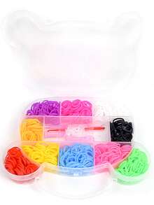 DIY Bracelet Weaving Loom Kit, Multi-Color Rubber Band Weaving For Handmade Bracelets, Sun Flower, Butterfly, Apple, Bear, Panda, Rabbit Shaped, Boxed Gift Set For Family, Friends, Teachers