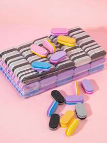 10/30/50 miếng đệm móng tay mini, miếng bọt biển nhám 100/180, dũa móng tay mini số lượng lớn cho móng acrylic, dũa móng tay dạng khối đệm, bộ đệm móng tay mini số lượng lớn hai mặt cho dụng cụ làm móng - Nhiều màu - Xem 11