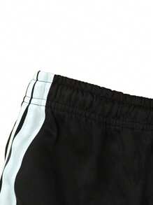 1 Piece Men's Sports Pants, Side White Stripes, Elastic Waist Drawstring, Suitable For Running Fitness, Boxer Shorts, Plain Simple, Suitable For Sports Fitness Friends;