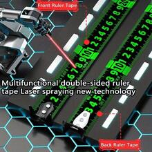 Fluorescent Steel Tape Measure Precision Tape 5/10 Metric Measure Measuring UK - Green - View 6