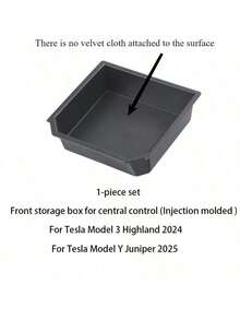 1 个 LCARS 汽车储物盒，适用于 Highland 2024 和 Model Y Juniper 2025，前/后双层储物盒，带/不带隔热内衬选项，汽车配件扶手隐藏盒，汽车储物盒，汽车用品 - 黑色 - 查看 14