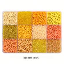 1 Box Of 3mm Glass Seed Beads Jewelry Making Kit For DIY Bracelets, Necklaces, Earrings, Rings, Craft Making, Suitable For Beginners To Learn This Beading Set (Random Colors) - Multicolor - View 10