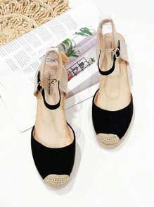 Sandales compensées hautes en espadrille pour femme, sandales compensées en espadrille pour l'été, sandales compensées hautes, espadrilles classiques, sandales pour femme