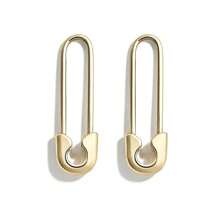 1 Pair Unique Minimalist Paper Clip Design Earrings, Fashion Personalized Party Jewelry Gift For Women