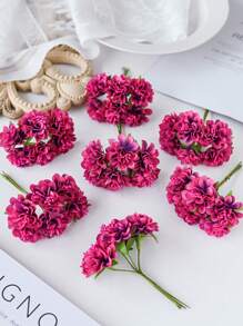 1PC/5PCS Artificial Flowers Mini Artificial Carnation ROSES Fake Plants For Spring Autumn Decorations Valentine's Day Bride Bouquet Wedding Vase For Home Dining Room Bedroom Decorations, Mother's Day, Father's Day,Festival Birthday Party Accessories, Outdoor Garden Decorations