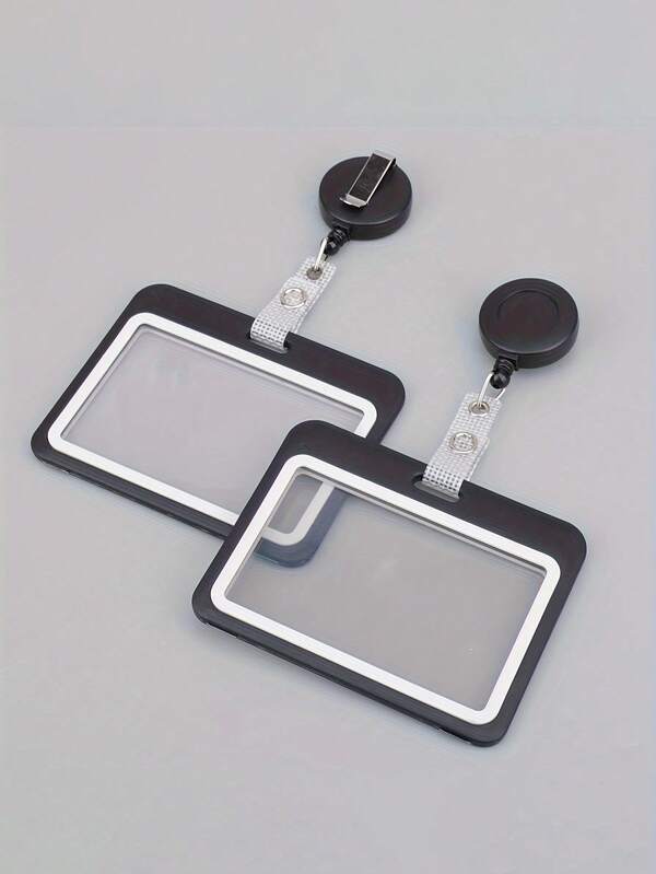 1 intrekbare ID-badgehouder, uitvouwbare kaarthouder, waterdichte PVC-kaarthouder, moderne en stijlvolle studentenaccessoires, lunchkaart, buskaart, studenten-ID en kantoorbenodigdheden. Werklabelbadge voor verpleegkundigen, artsen, leraren en kantoorpersoneel. Terug naar school.