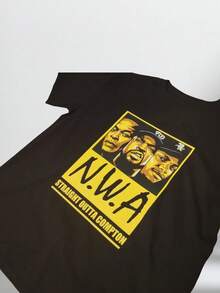 playera oversize negra de  hip hop - Negro - Ver 1