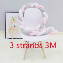 AIBOYING 1pc 3-Ply Crib Bumper, Cradle Mattress, Bed Rail, Braided Padded Bed Guardrail, Bed Fence, Bedding Accessories