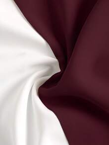 Bộ 2 món áo sơ mi sọc dọc tay ngắn màu khối nhẹ mùa hè cho nam, quần dài màu trơn, trang phục đi làm thường ngày với thiết kế thời trang và phong cách tươi mới, trang phục ấm áp - Màu Đỏ Sâu - Xem 7