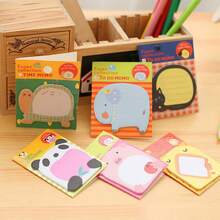 1 Set Of 8pcs Children Cartoon Animal Sticky Notes, Creative Removable Stickers, Stationery Prize, Suitable For School And Home Fun Cartoon Notebooks - Multicolor - View 10