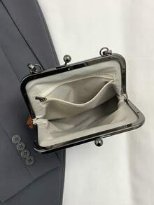 2025 新款时尚复古 PU 材质手提包，可拆卸女士单肩包，配有纽扣封口钱包。 - 棕色 - 查看 10