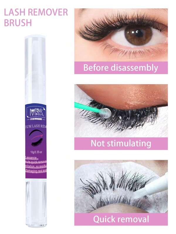 10g Démaquillant pour cils, Dissolvant puissant pour colle à cils, Démaquillant non irritant pour extensions de cils, Retrait doux et rapide de la colle de faux cils, Convient pour les peaux sensibles, Convient pour les extensions de cils, les esthéticiennes et les pièces de rechange personnelles, Convient pour que les femmes et les filles puissent facilement l'utiliser à la maison Colle à cils, Colle à cils