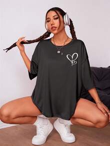 Quà tặng cá nhân hóa theo yêu cầu, -- Áo thun nữ đơn tùy chỉnh, Thêm văn bản/hình ảnh của riêng bạn (Mẫu huy hiệu/Logo công ty/Ảnh gia đình/Ảnh tự chụp | Kỹ thuật số), Thiết kế in ấn cá nhân hóa của riêng bạn, Áo thun đen mùa hè làm quà tặng, Thời trang Preppy cho gia đình - màu đen - Xem 6