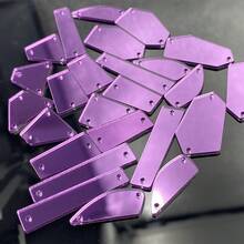 30pcs/Pack Geometric Shape Decor Patch, DIY Clothing Shoes Bags Decorations - Purple - View 4