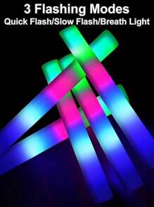 305PCS Foam Glow Stick, 3 Kinds Of Flash Mode Suitable, Glow Party Supplies, Suitable For Wedding Parties, Music Carnival, Birthday, Valentine's Day Party And Other Festive Atmosphere Decoration