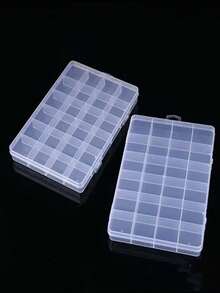 1pc Portable Jewelry Box, Transparent Accessory Container, Plastic Jewelry Storage Box With Compartments, Suitable For Jewelry Crafts, Travel, Home, Office, Gift Organizer Storage Box Travel Gifts Back To School - Clear - View 6