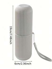 便携式旅行漱口杯、牙刷和牙膏收纳盒、旅行露营牙刷杯、旅行洗面奶套装、旅行必需品、海滩和假日返校旅行收纳盒、带杯子的旅行牙刷架 - 带漱口杯的便携式牙刷盒，适用于浴室必需品和旅行家居浴室装饰秋季装饰