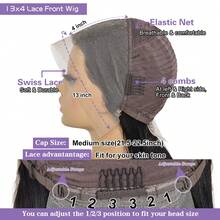13x4 Bob Wig Human Hair Lace Front Wigs For Black Women Pre Plucked 180 Density Glueless Wigs Human Hair Loose Body Wave Brazilian Unprocessed Virgin Human Hair Wig (10 Inch) - Natural Black - View 5