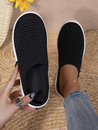 Women's Slip-On Mule Sandals, Closed Toe Slide Shoes For Mother
