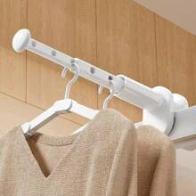 Portable Travel Clothes Hanger For Travel And Business Trips, Indoor Folding Clothes Hanger For Hotels, No Need To Drill Holes, Retractable Drying Tool