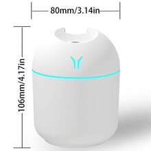 2025 Colorful Cool Mini Humidifier - For Home, Office, Bathroom Spa Or Bedroom, Car, USB Personal Desktop Humidifier, Car Delivers Cool Ultrasonic Water Mist, Easter Day Gift, Aromatherapy Tablets 5pcs (White, Blue)
