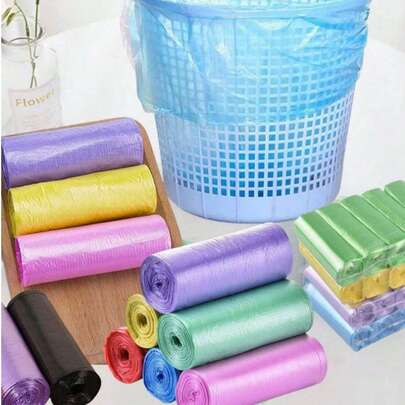 200 chiếc/100 chiếc Túi đựng rác thông thường dùng trong gia đình, Túi đựng rác nhỏ thông thường, Có thể gấp lại, Lót thùng rác bằng nhựa cho nhà bếp, phòng tắm, nhà vệ sinh, phòng ngủ, văn phòng và phòng tắm, Tiện lợi và tiết kiệm không gian