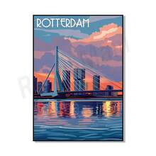 1pc/3PCS Wall Arts Posters For Botanical Travel In Utrecht, Tulip Fields, Kukenhof Gardens, Amsterdam Canal, Flendin, Rotterdam, Delft, Children's Embankment, Netherlands. Suitable For Residential And Dormitory Walls, Living Room And Bar Decoration, Dining Or Bathroom, Room Decoration, Without Frames. High Quality Canvas Art For Indoor/Outdoor Use, Without Frame/With Frame Coastal Decor Coastal Decor Beach Decor ,Wall Art With Frame - Multicolor - View 30