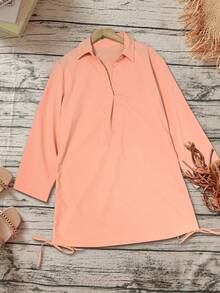 Women's Fashion Bohemian Style Drawstring Beach Cover Up - Multicolor - View 2