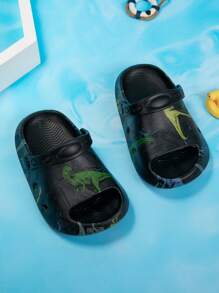 1 par de zapatillas de espuma cómodas y ligeras con diseño de dibujos animados, adecuadas para el verano, para niños
