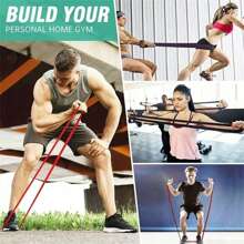 Set de 6 bandas de resistencia de fitness, bandas de bucle de yoga para entrenamiento de fuerza, pilates, yoga, ejercicio